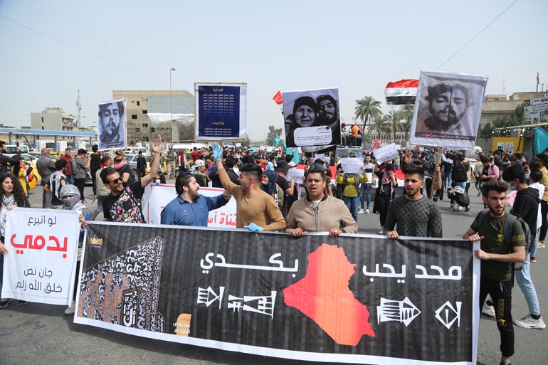 ساحات الاحتجاج ترد   على مساعي إعادة تكليف  عبدالمهدي  وتهدد بالتصعيد
